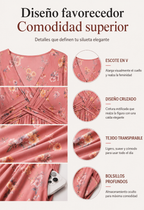 Rosa | Vestido floral con escote en V