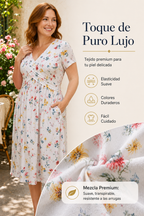 Rosa | Vestido floral con escote en V