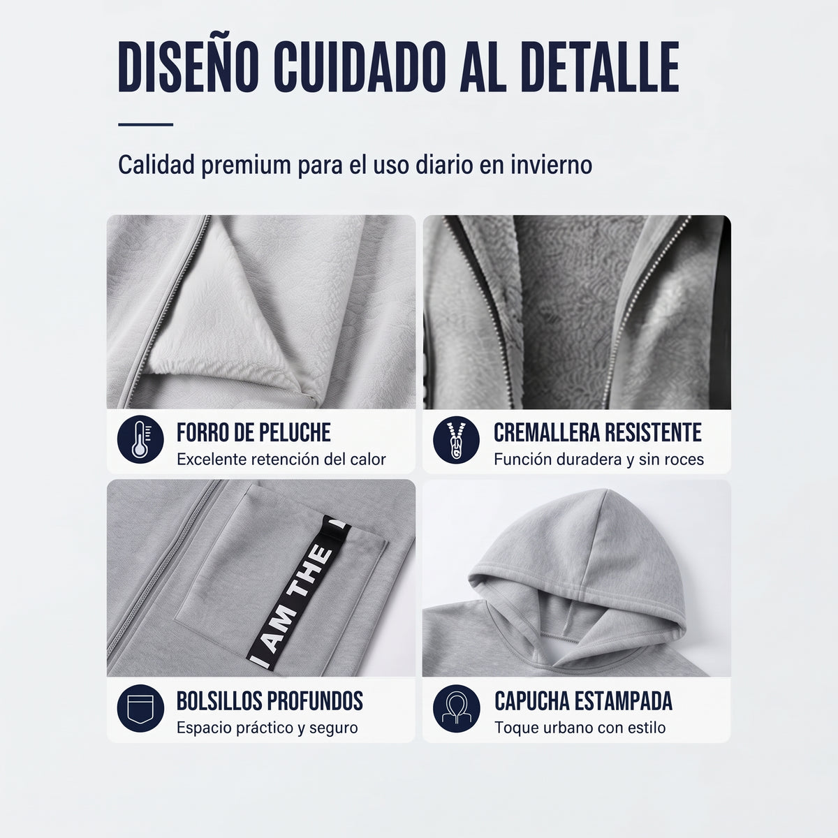 Blanca™ | Sudadera con capucha