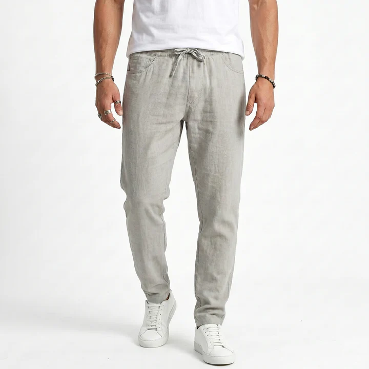 Leo - Pantalones de Playa de Lino