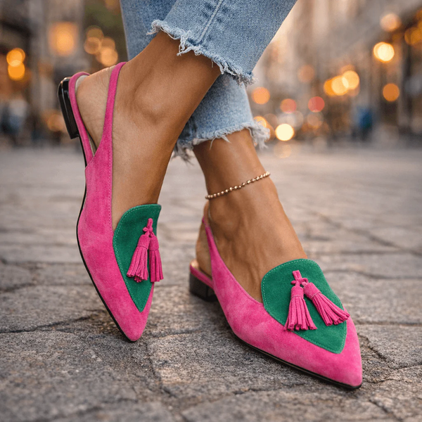 Elisa | Sandalias con tiras y borlas
