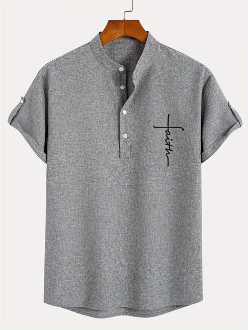 Jesús | Camisa Elegante Cuello Mao