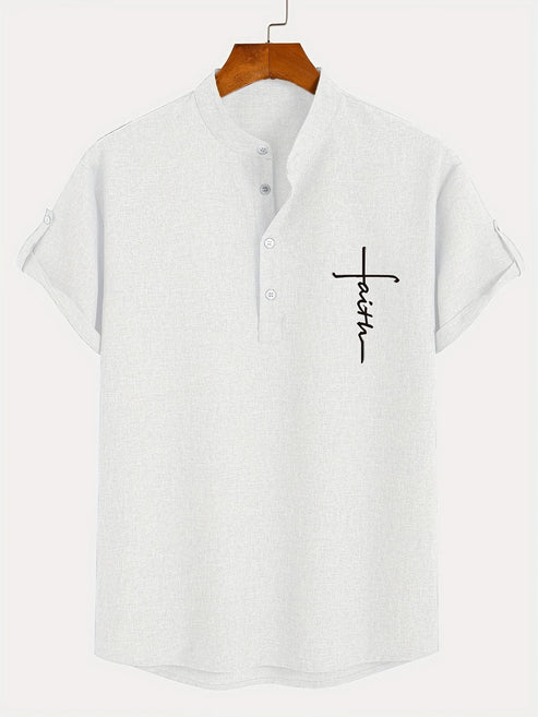 Jesús | Camisa Elegante Cuello Mao