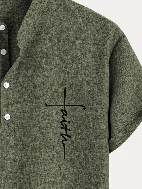 Jesús | Camisa Elegante Cuello Mao