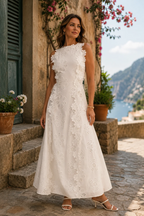Pilar | Elegante vestido largo bordado