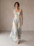 Rosa | Vestido midi floral con volantes