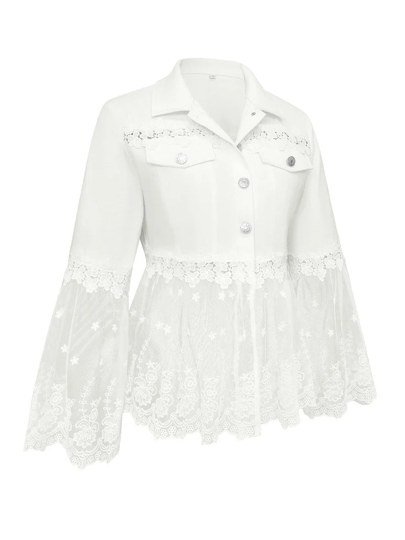 Silvia | Chaqueta con paneles de encaje