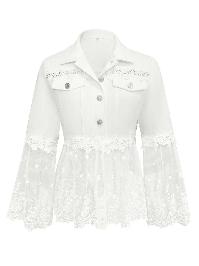 Silvia | Chaqueta con paneles de encaje