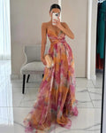 Gisela | Vestido largo con estampado floral encantador