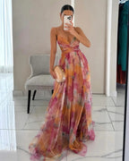 Gisela | Vestido largo con estampado floral encantador