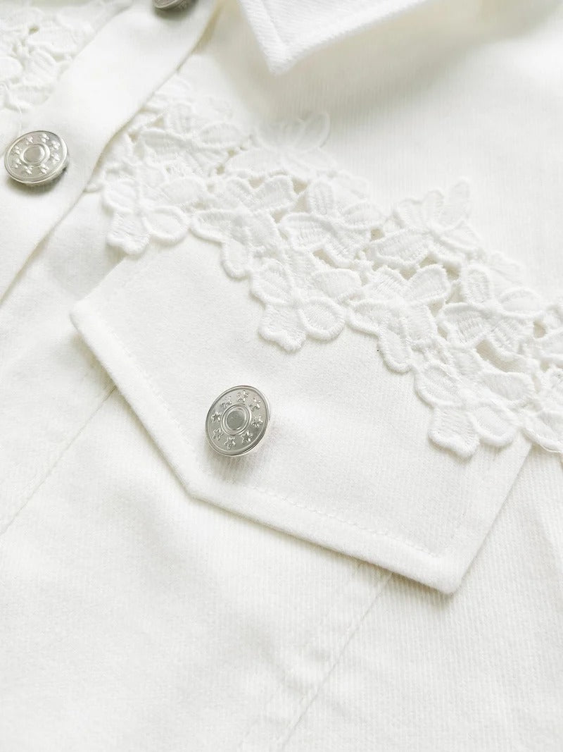 Silvia | Chaqueta con paneles de encaje