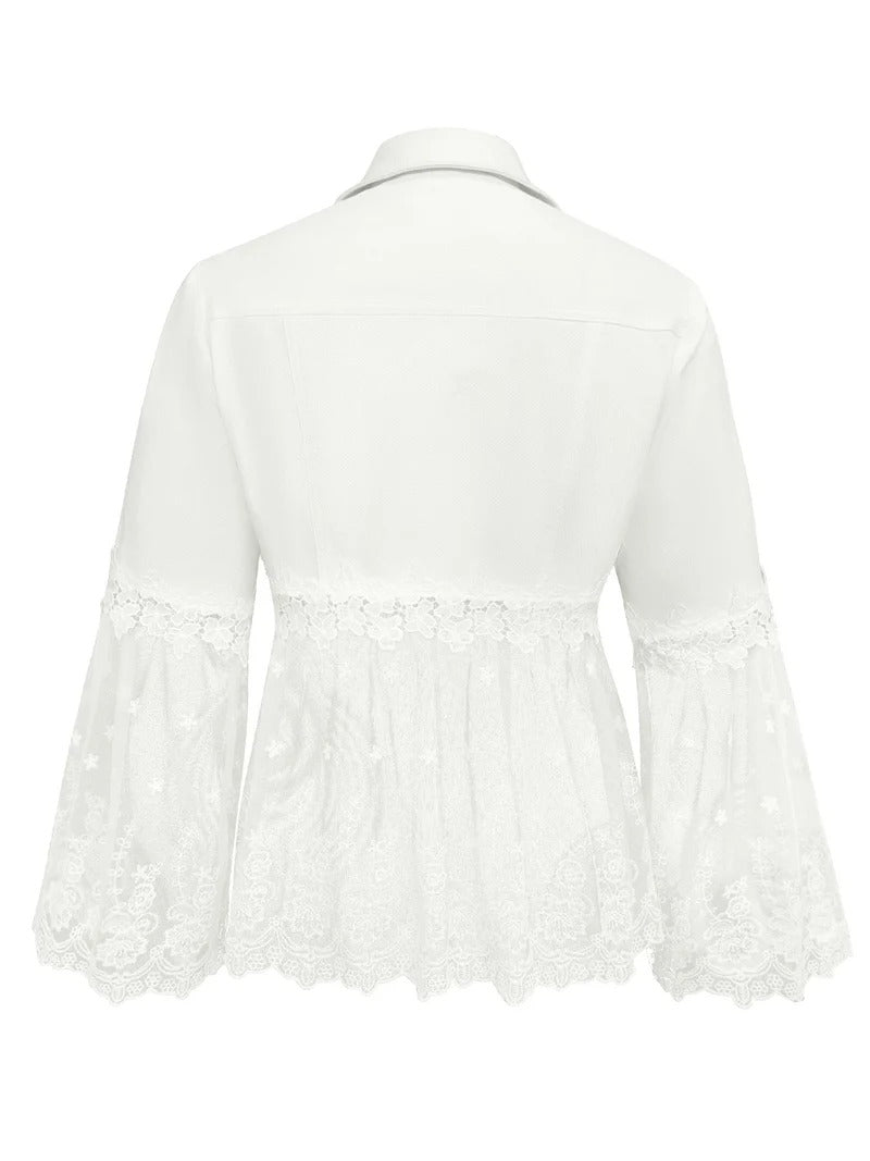 Silvia | Chaqueta con paneles de encaje