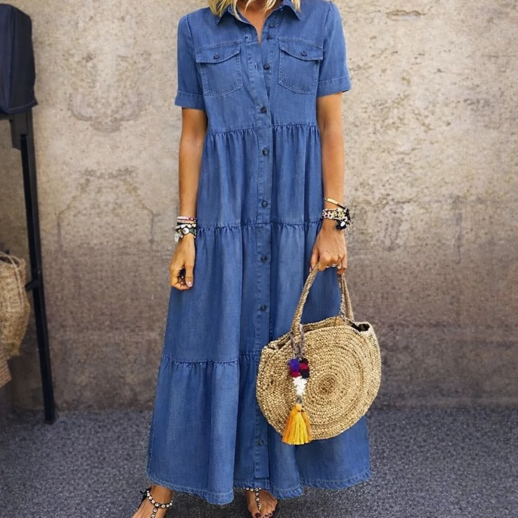 ELIZABETH | VESTIDO MIDI CON BOTONES DELANTEROS