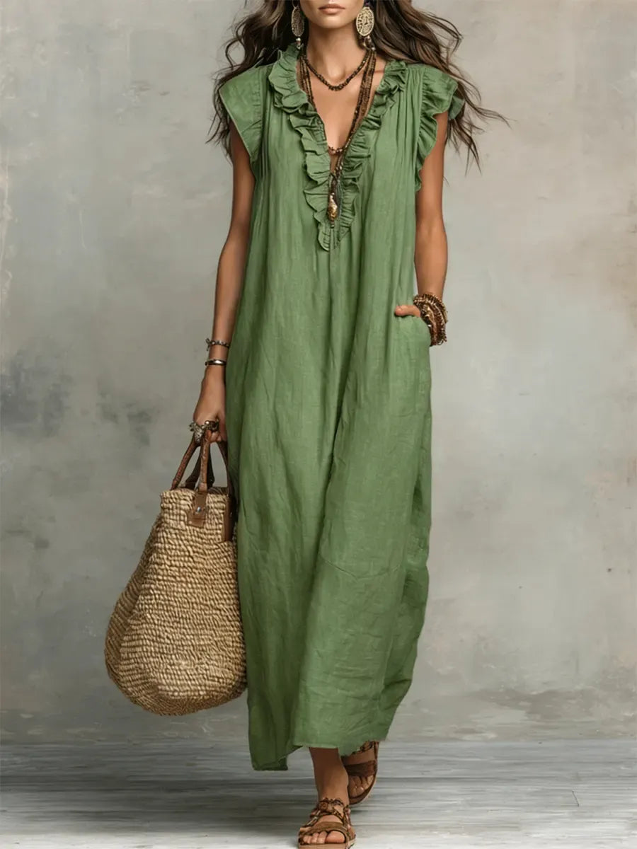 Paula | Vestido largo de estilo bohemio