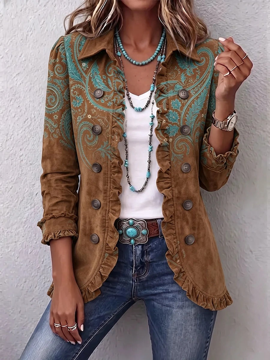 Carmen | Chaqueta con volantes y estampado paisley