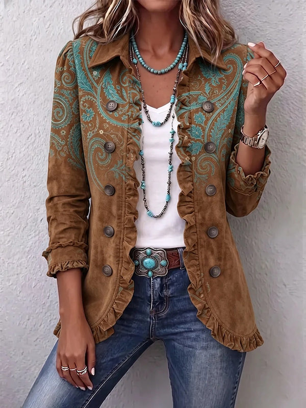 Carmen | Chaqueta con volantes y estampado paisley