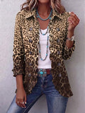 Naiara | Chaqueta con volantes y estampado de leopardo