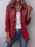 Maria | Chaqueta bohemia con volantes y estampado paisley