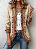 Daniela | Chaqueta vintage bohemia con volantes y estampado floral