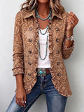 Victoria | Chaqueta vintage bohemia con estampado floral y volantes