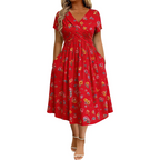 Rosa | Vestido floral con escote en V