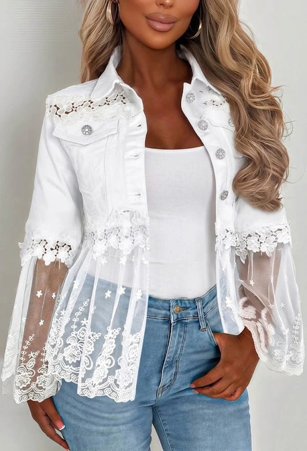 Silvia | Chaqueta con paneles de encaje