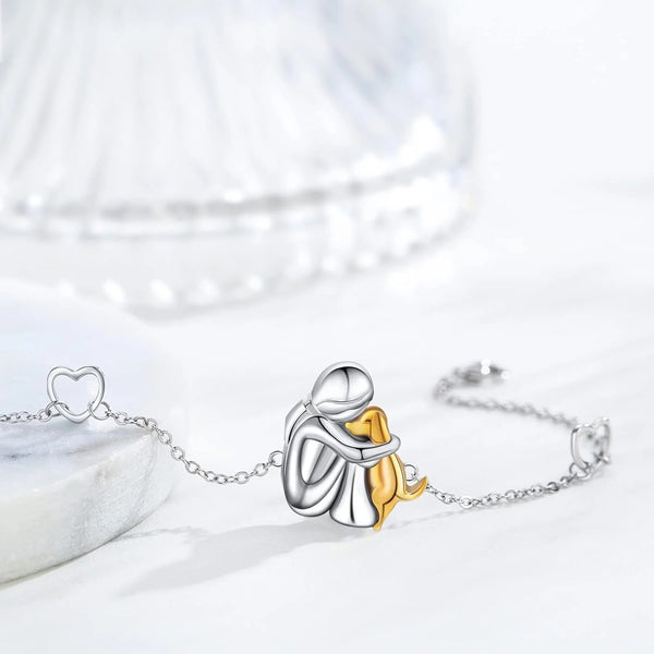 Blanca™ | Pulsera ajustable de hombre y perro