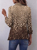 Naiara | Chaqueta con volantes y estampado de leopardo