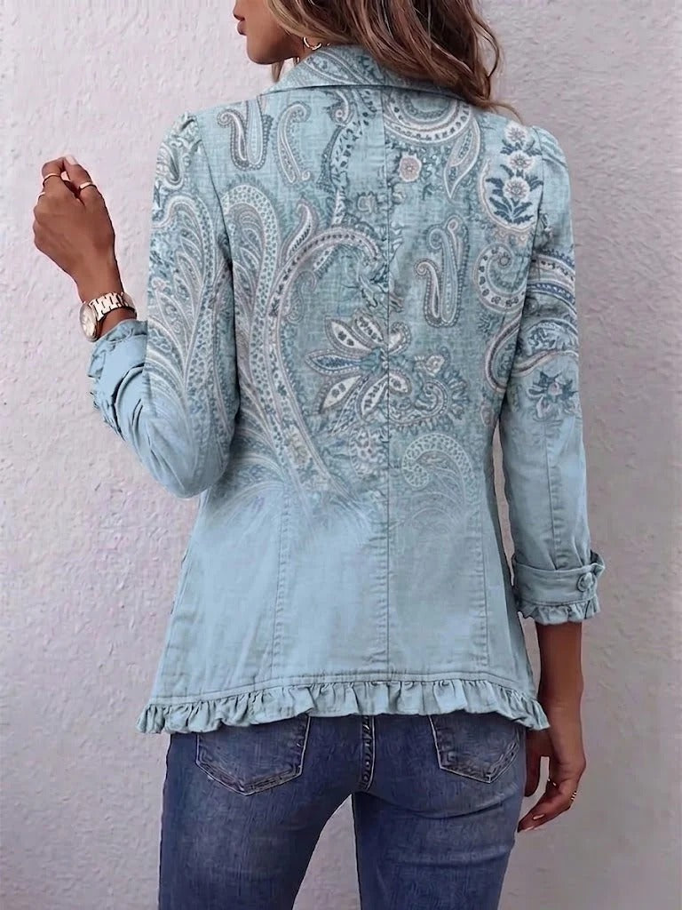 Estrella | Chaqueta con volantes y estampado paisley vintage