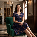 Rosa | Vestido floral con escote en V