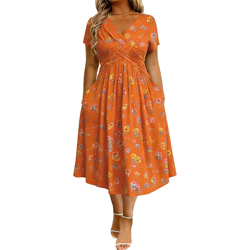 Rosa | Vestido floral con escote en V
