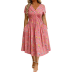 Rosa | Vestido floral con escote en V