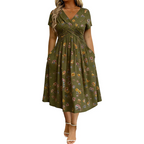 Rosa | Vestido floral con escote en V