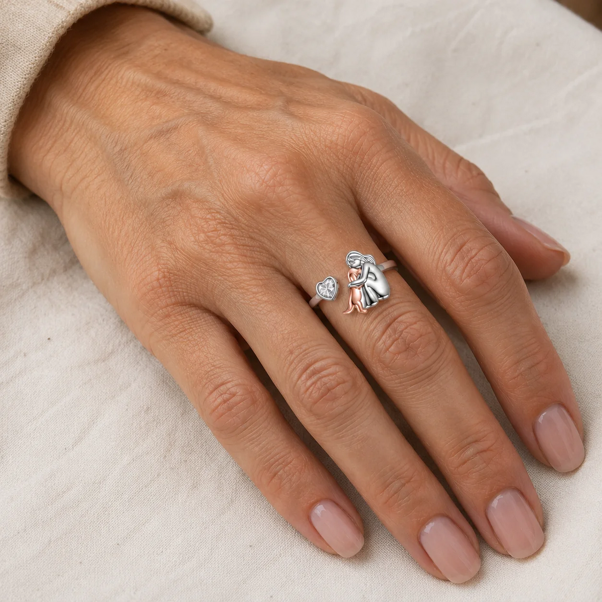 Blanca™ | Anillo ajustable con grabado