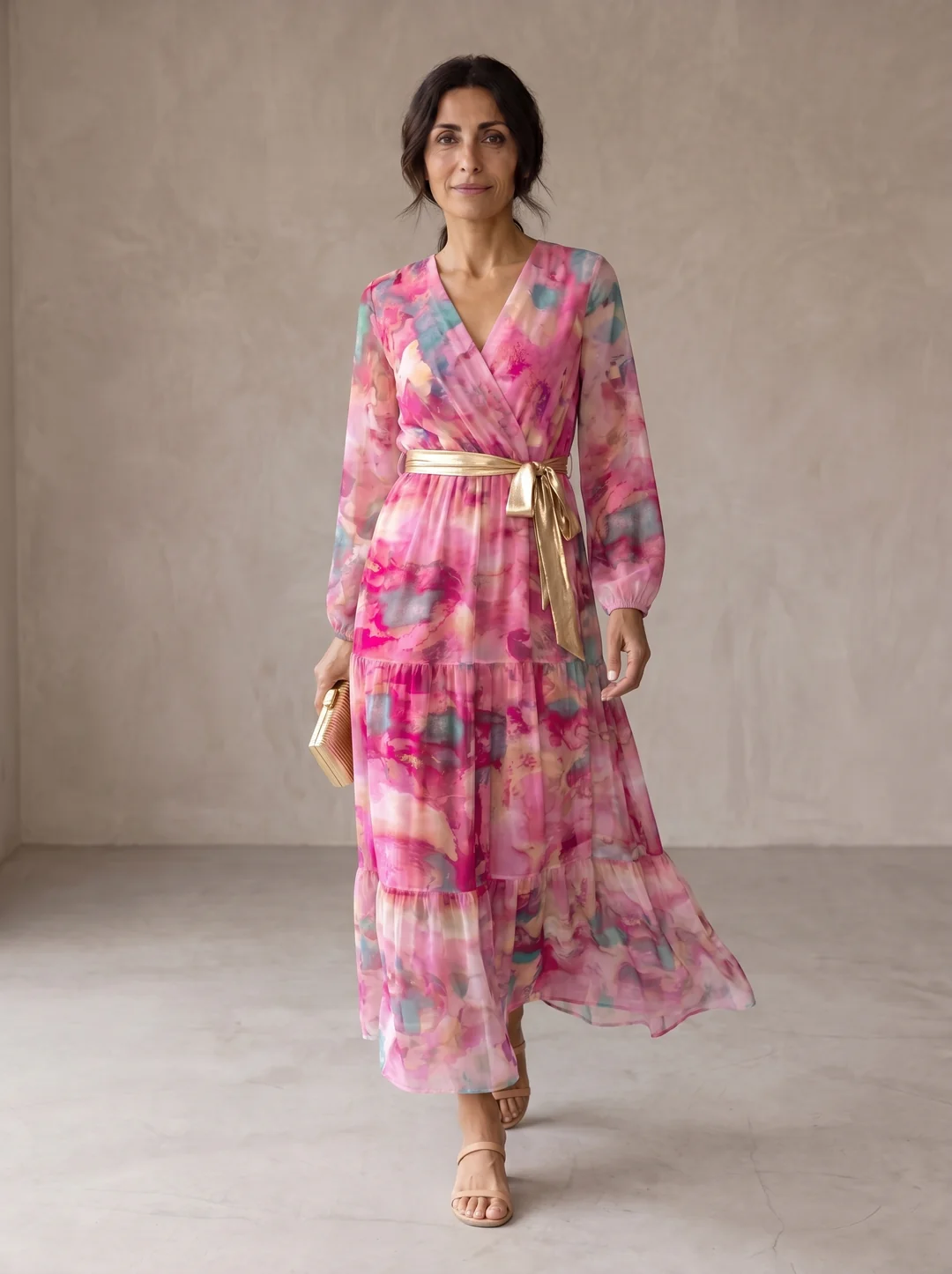 Jana | Vestido cruzado con estampado floral