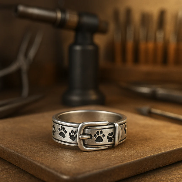 Blanca™ | Anillo inspirado en un collar de perro