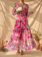 Jana | Vestido cruzado con estampado floral