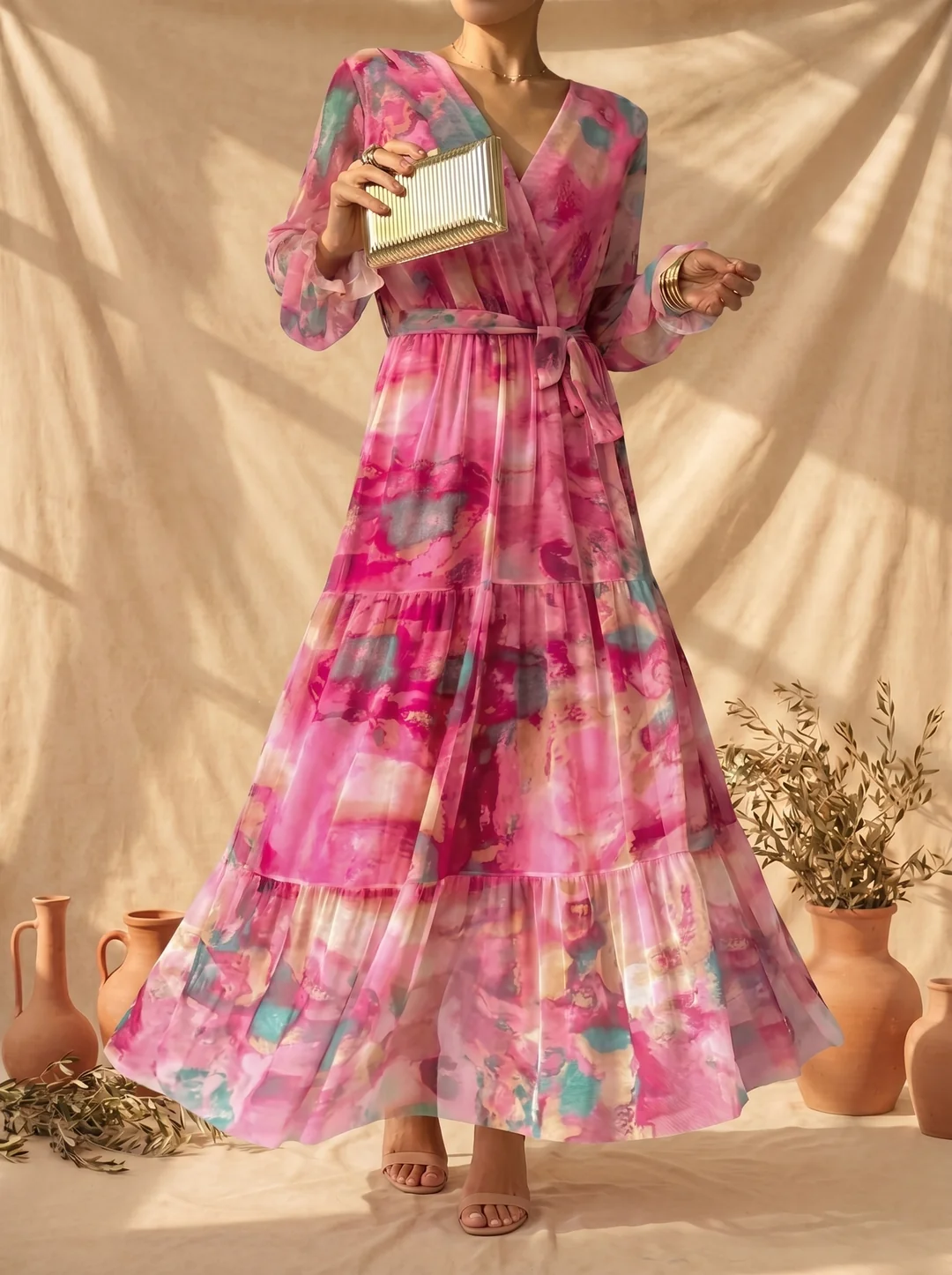 Jana | Vestido cruzado con estampado floral