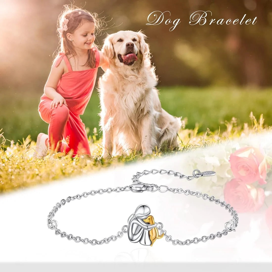 Blanca™ | Pulsera ajustable de hombre y perro