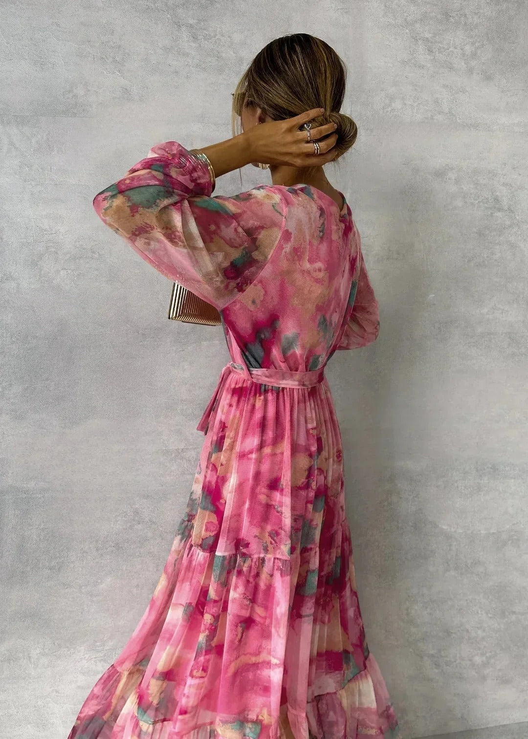 Jana | Vestido cruzado con estampado floral