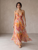 Gisela | Vestido largo con estampado floral encantador