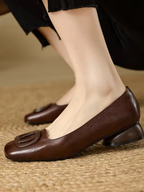 Carmen | Zapatos de tacón de cuero Opium