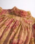 Rosario | Vestido largo de gasa floral