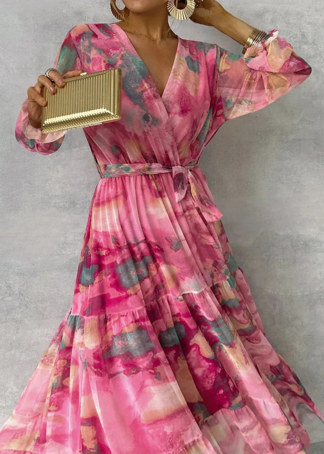 Jana | Vestido cruzado con estampado floral