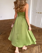 Josefa | Elegante vestido midi sin tirantes