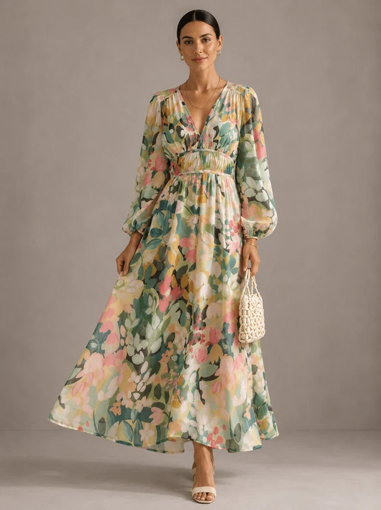 Cecilia | Vestido femenino con estampado floral