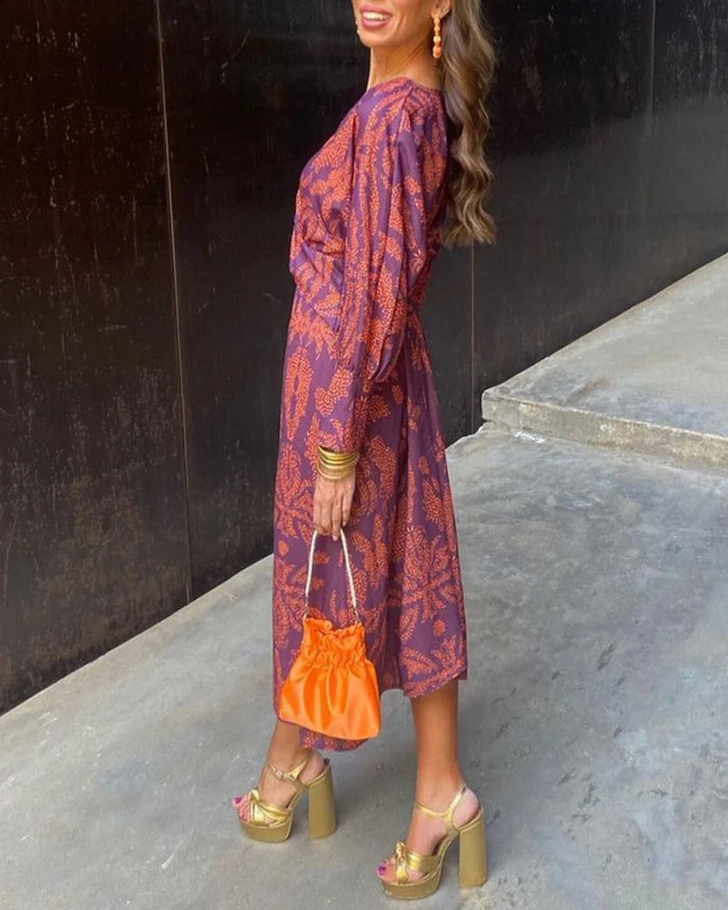 Amanda | Vestido midi de elegancia floral